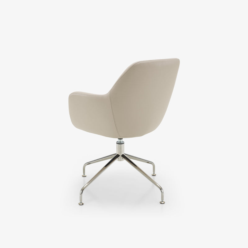 Ligne Roset Amédée Carver Chair Central Pedestal - Brilliant Chrome - MyConcept Hong Kong