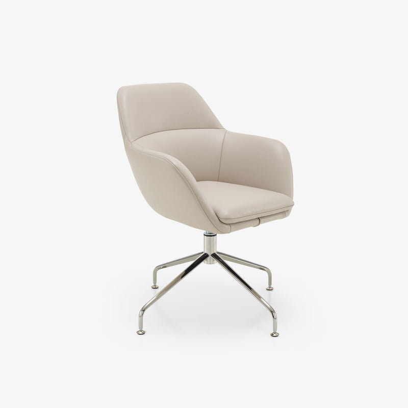 Ligne Roset Amédée Carver Chair Central Pedestal - Brilliant Chrome - MyConcept Hong Kong