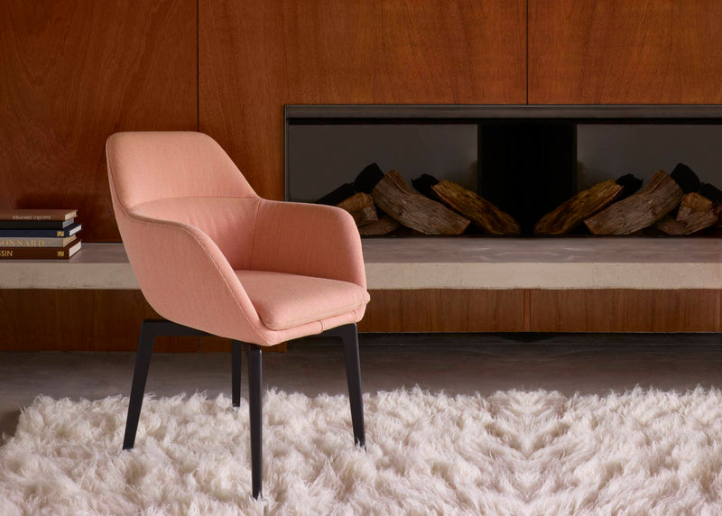 Ligne Roset Amédée Carver Chair Black Base On Castors - MyConcept Hong Kong