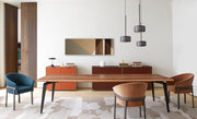 Ligne Roset Odessa Rectangular Dining Table Black Lacquered Base - MyConcept Hong Kong
