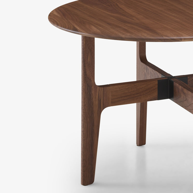 Ligne Roset Nodum Occasional Table Solid American Walnut Low Version - MyConcept Hong Kong