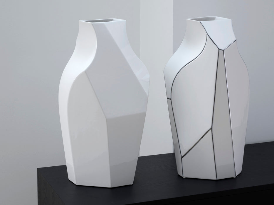 Ligne Roset Polygon Vase White / Black - MyConcept Hong Kong