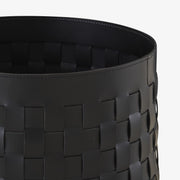 Ligne Roset Cestino Bedside Table Black 'Synderme' Leather - MyConcept Hong Kong