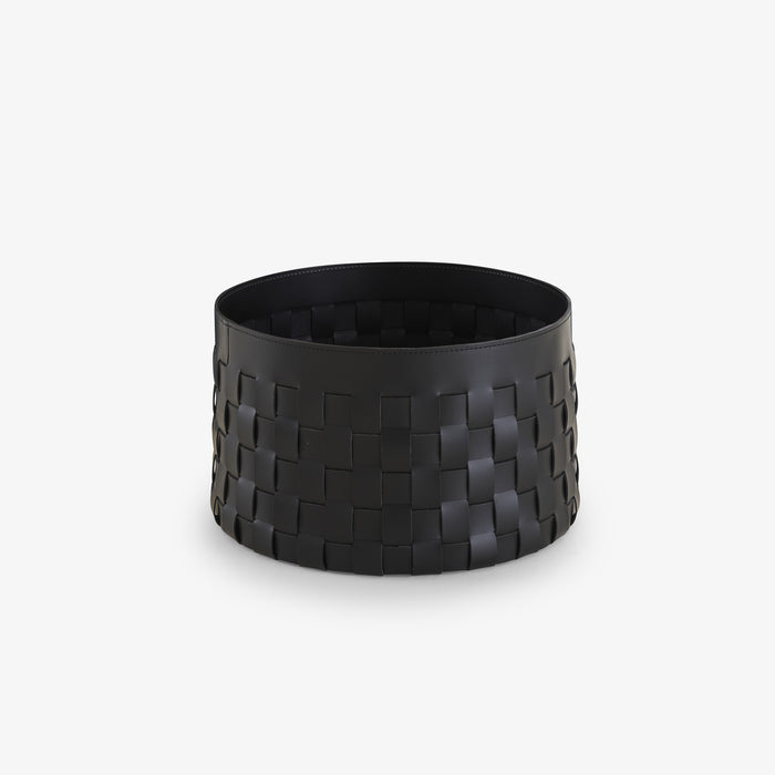 Ligne Roset Cestino Basket Black 'Synderme' Leather - MyConcept Hong Kong