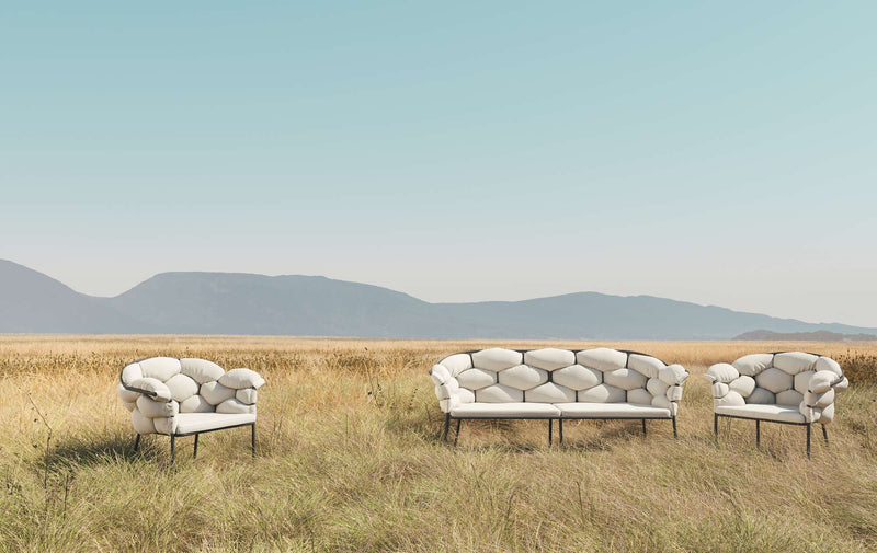 Ligne Roset Serpentine Small Settee Taupe / Charcoal Structure - MyConcept Hong Kong