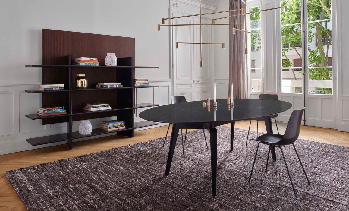 Ligne Roset Odessa Oval Dining Table Black Lacquered Base - MyConcept Hong Kong