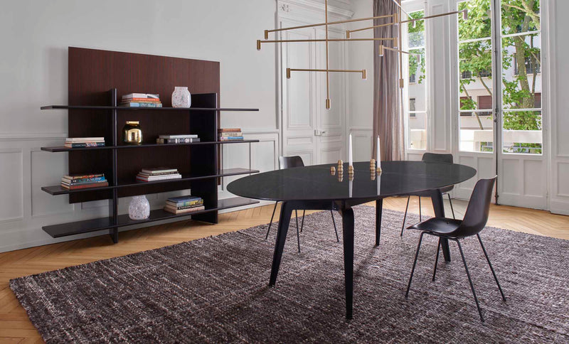 Ligne Roset Odessa Oval Dining Table White Lacquered Base - MyConcept Hong Kong