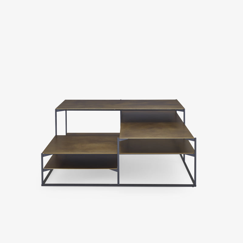 Ligne Roset Lowlands Low Table Small Tops In Golden Brass Aspect Steel - MyConcept Hong Kong