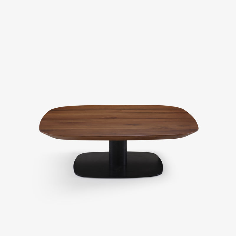 Ligne Roset Alster Low Table Walnut Top Black Lacquered Base - MyConcept Hong Kong