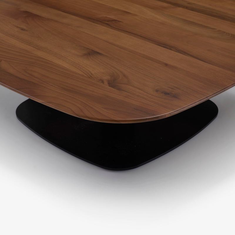 Ligne Roset Alster Low Table Walnut Top Black Lacquered Base - MyConcept Hong Kong