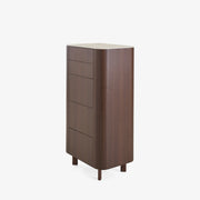 Ligne Roset Parabole Chest Of Drawers Dark Walnut Top In White Marble-Effect Ceramic Stoneware - MyConcept Hong Kong