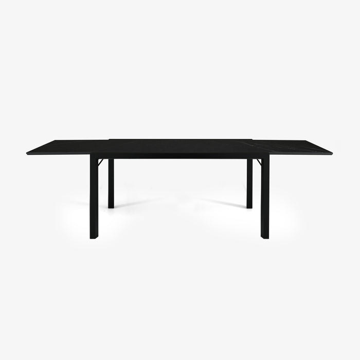 Ligne Roset Extensia Dining Table Marquinia Ceramic Stoneware Top Base In Black Stained Ash - MyConcept Hong Kong
