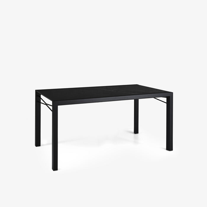 Ligne Roset Extensia Dining Table Marquinia Ceramic Stoneware Top Base In Black Stained Ash - MyConcept Hong Kong