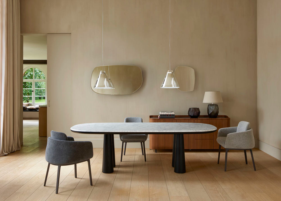 Ligne Roset Hashira Dining Table Base In Black Stained Ash - MyConcept Hong Kong