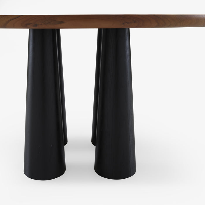 Ligne Roset Hashira Dining Table Base In Black Stained Ash - MyConcept Hong Kong