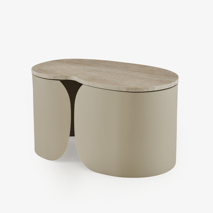 Ligne Roset Pukka Low Table Travertine Top Small - MyConcept Hong Kong