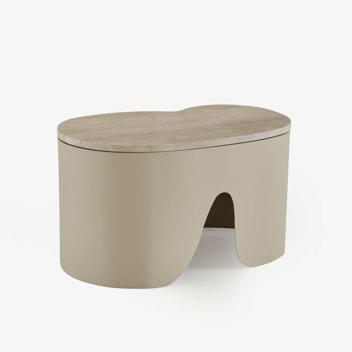 Ligne Roset Pukka Low Table Travertine Top Small - MyConcept Hong Kong
