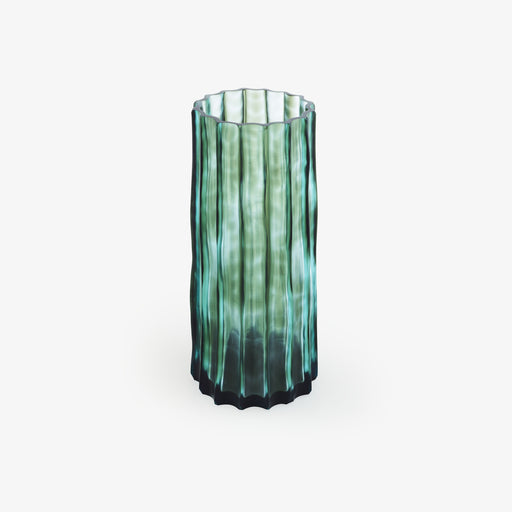 Ligne Roset Ribbed Set Of 2 Vases Small Green - MyConcept Hong Kong