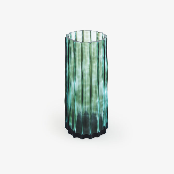 Ligne Roset Ribbed Set Of 2 Vases Small Green - MyConcept Hong Kong