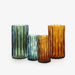 Ligne Roset Ribbed Set Of 2 Vases Small Amber - MyConcept Hong Kong