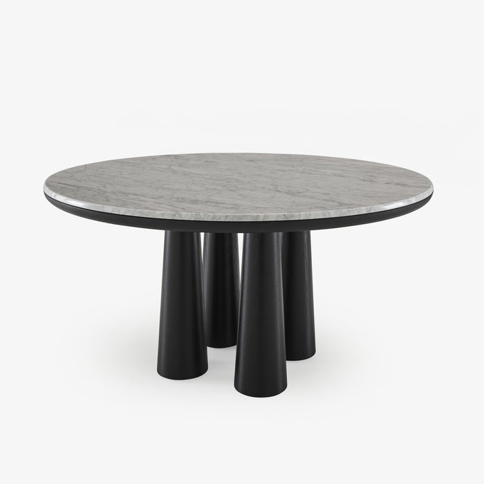 Ligne Roset Hashira Dining Table Base In Black Stained Ash - MyConcept Hong Kong