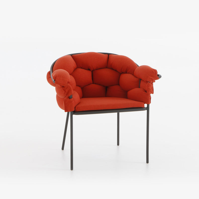 Ligne Roset Serpentine Carver Chair Terra Cotta / Charcoal Structure - MyConcept Hong Kong