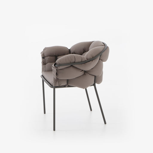 Ligne Roset Serpentine Carver Chair Taupe / Charcoal Structure - MyConcept Hong Kong
