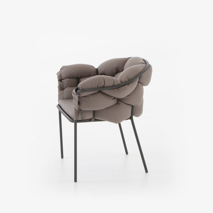 Ligne Roset Serpentine Carver Chair Taupe / Charcoal Structure - MyConcept Hong Kong