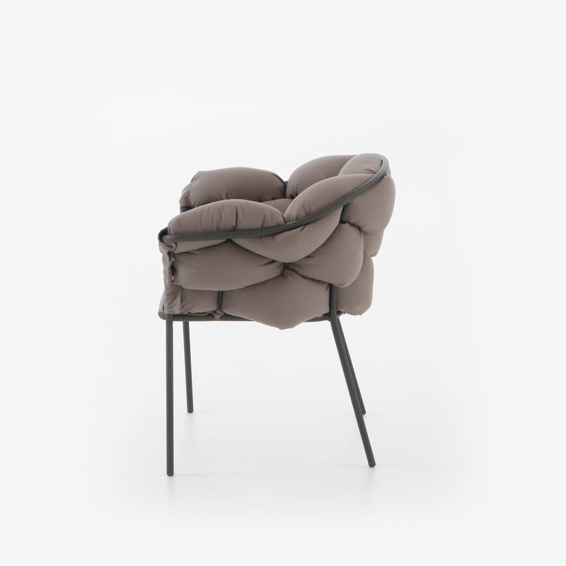 Ligne Roset Serpentine Carver Chair Taupe / Charcoal Structure - MyConcept Hong Kong
