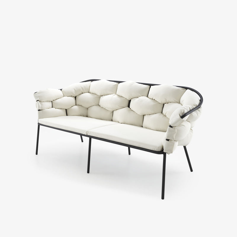 Ligne Roset Serpentine Small Settee Ecru / Charcoal Structure - MyConcept Hong Kong