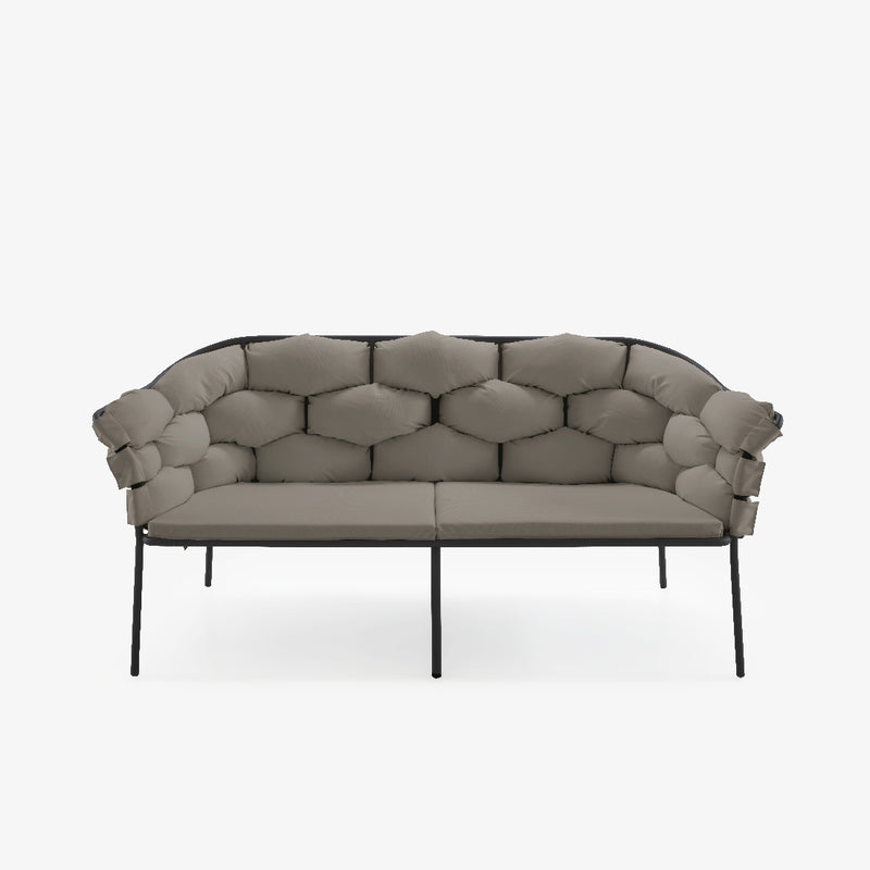 Ligne Roset Serpentine Small Settee Taupe / Charcoal Structure - MyConcept Hong Kong