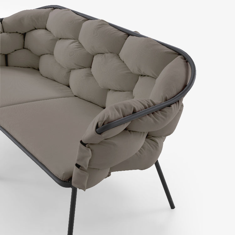 Ligne Roset Serpentine Small Settee Taupe / Charcoal Structure - MyConcept Hong Kong