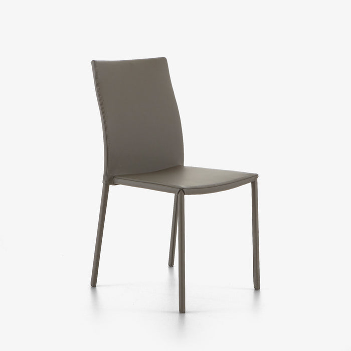 Ligne Roset Slim Chair Chair Grey Leather - MyConcept Hong Kong