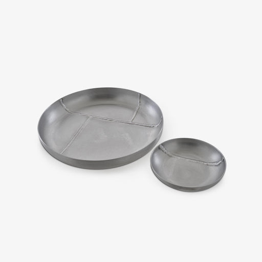 Ligne Roset Soudure Set Of 2 Dishes Brushed Aluminium - MyConcept Hong Kong