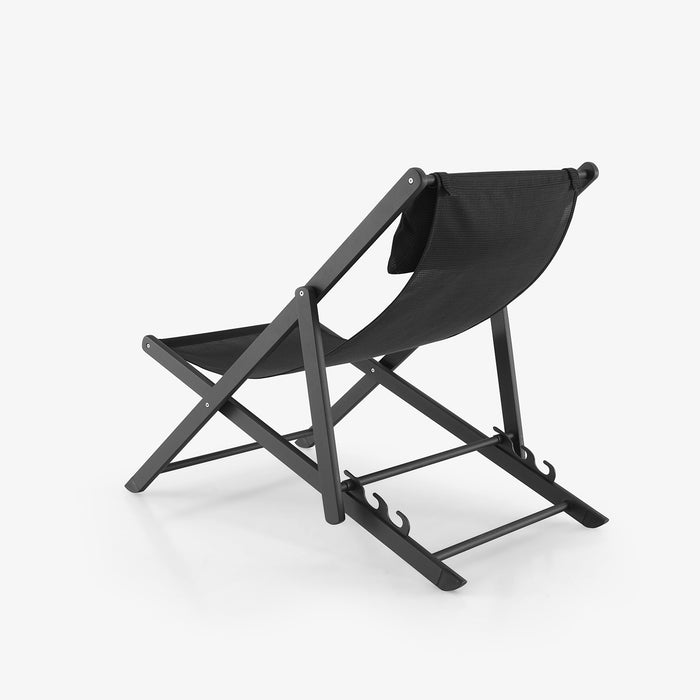 Ligne Roset Sabbia Set Of 2 Deck Chairs Onyx (Black) - MyConcept Hong Kong
