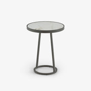 Ligne Roset Circles Pedestal Table - Outdoor Top In White Marble-Effect Ceramic Stoneware Small - MyConcept Hong Kong