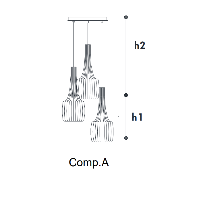 Bossanova Suspension Lamp - Composition