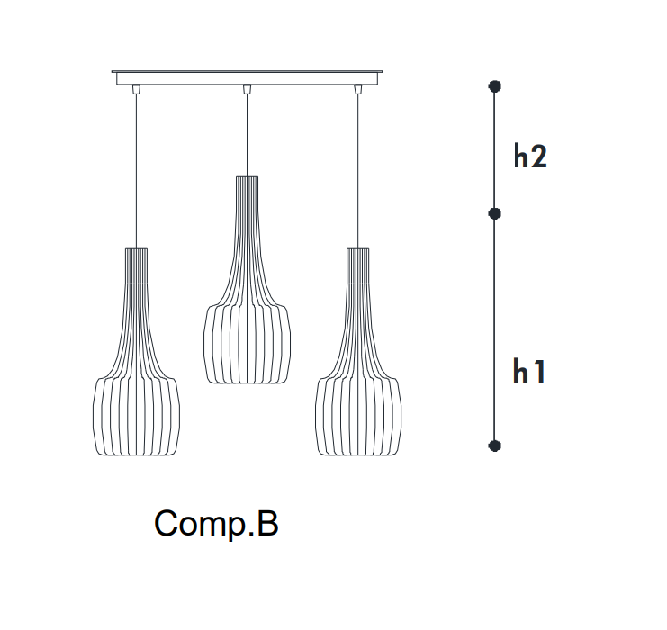 Bossanova Suspension Lamp - Composition