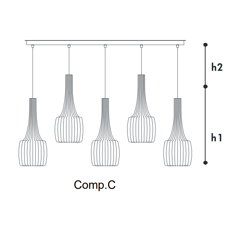 Bossanova Suspension Lamp - Composition - MyConcept Hong Kong