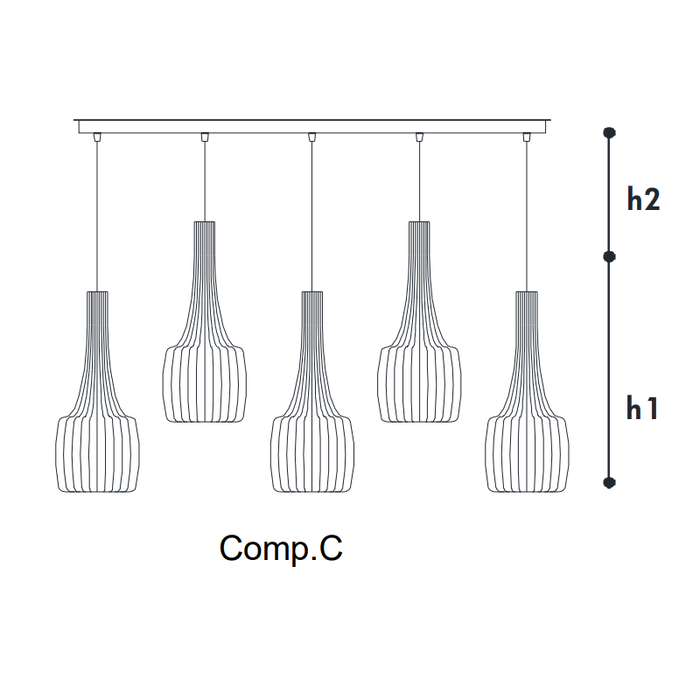 Bossanova Suspension Lamp - Composition - MyConcept Hong Kong