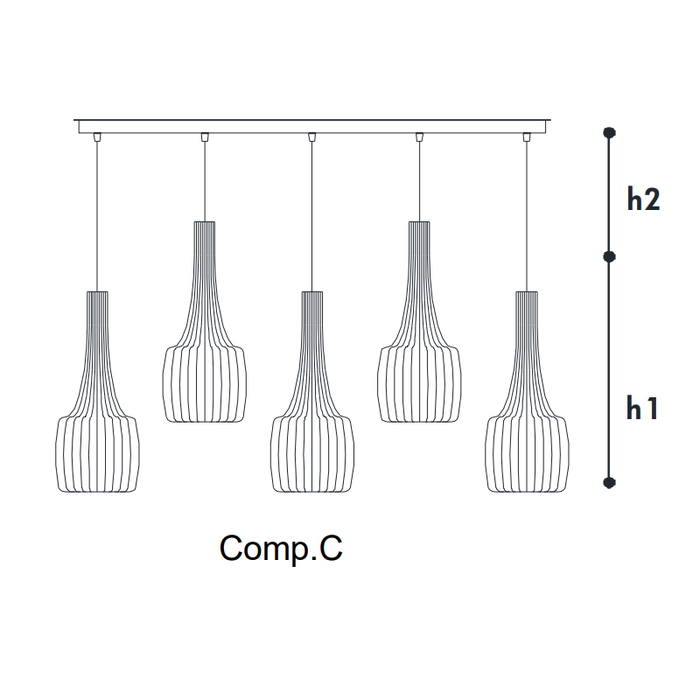 Bossanova Suspension Lamp - Composition