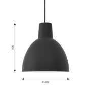 Toldbod 400 Pendant Black