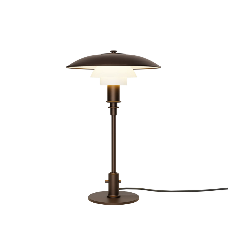 Louis Poulsen PH 3/2 Table Aged Brass Opal — Centenary – Aged brass/opal glass
