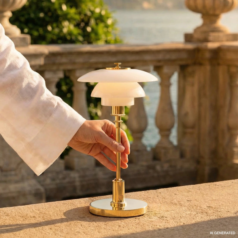 PH 1/1 Portable Lamp – Brass metallised