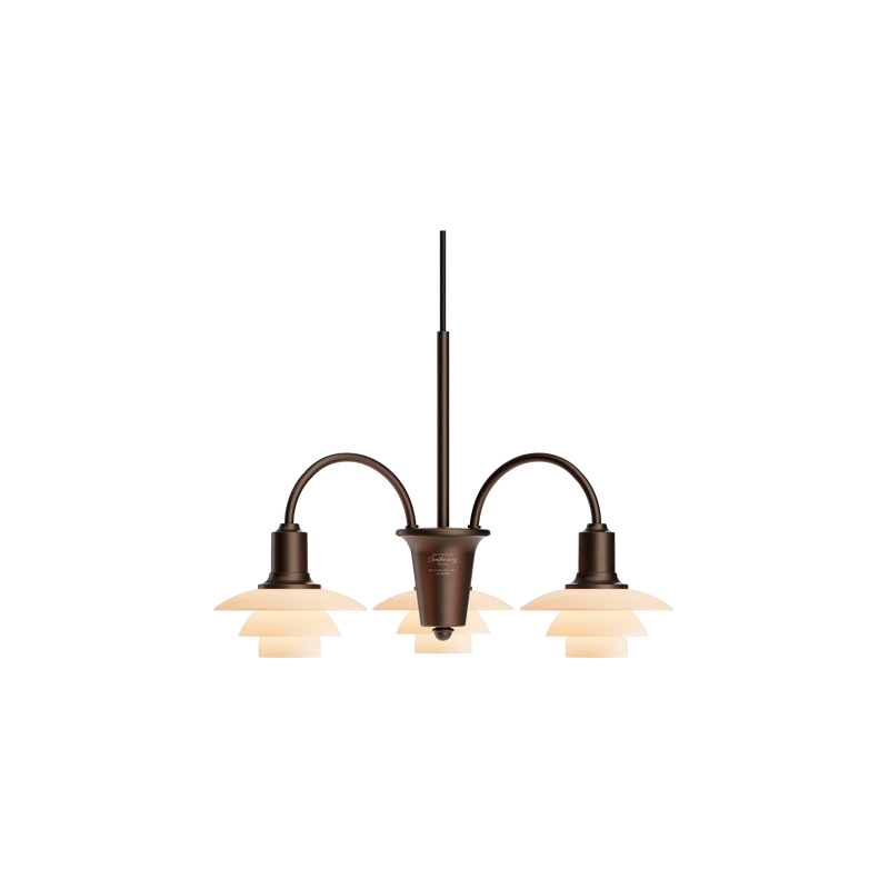 Louis Poulsen PH 1/1 Chandelier Centenary Edition in aged brass