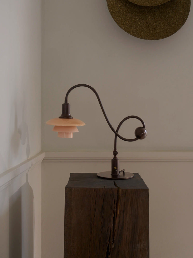 PH 1/1 Piano Table Lamp Limited Edition 2026 - aged brass and dusty terracotta