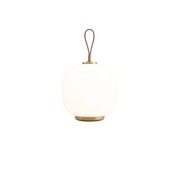 VL 45 Radiohus Portable – Brass/glossy white opal glass