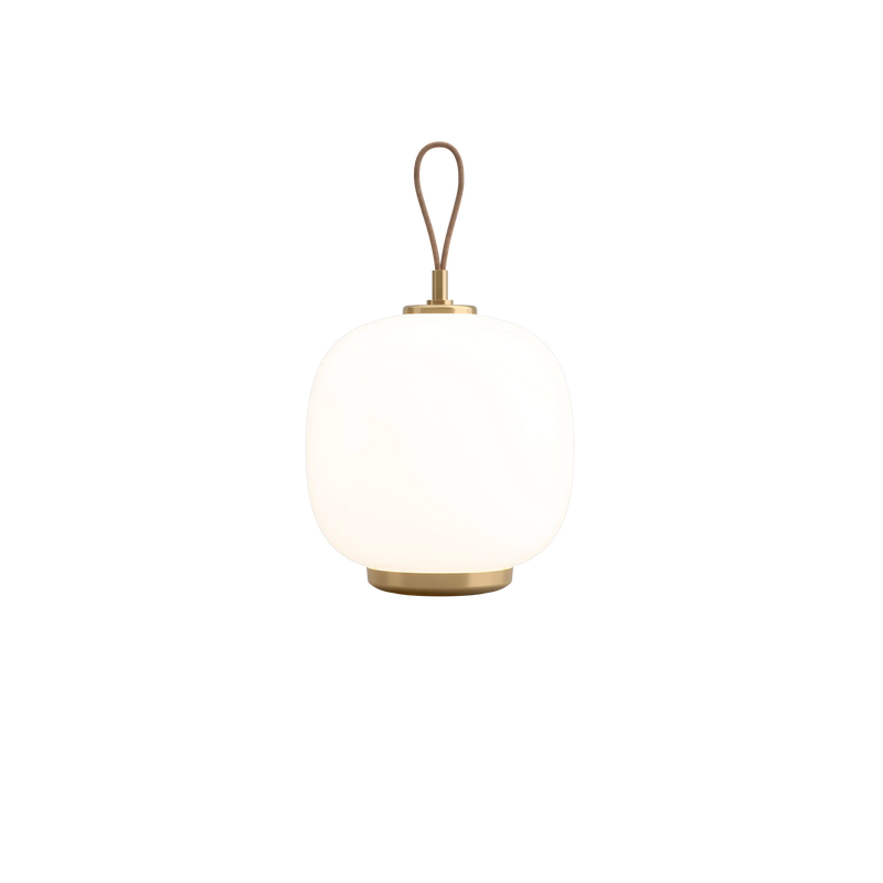 VL 45 Radiohus Portable – Brass/glossy white opal glass