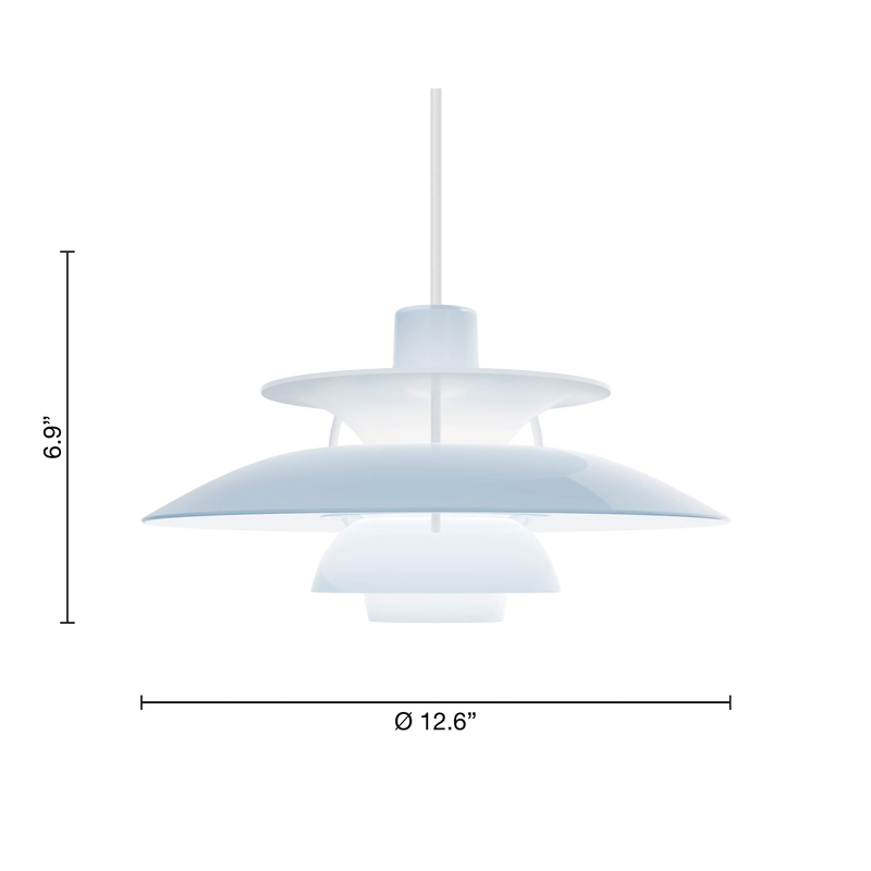 PH 5 Ø320 Opal Pendant Lamp – Opal pale blue