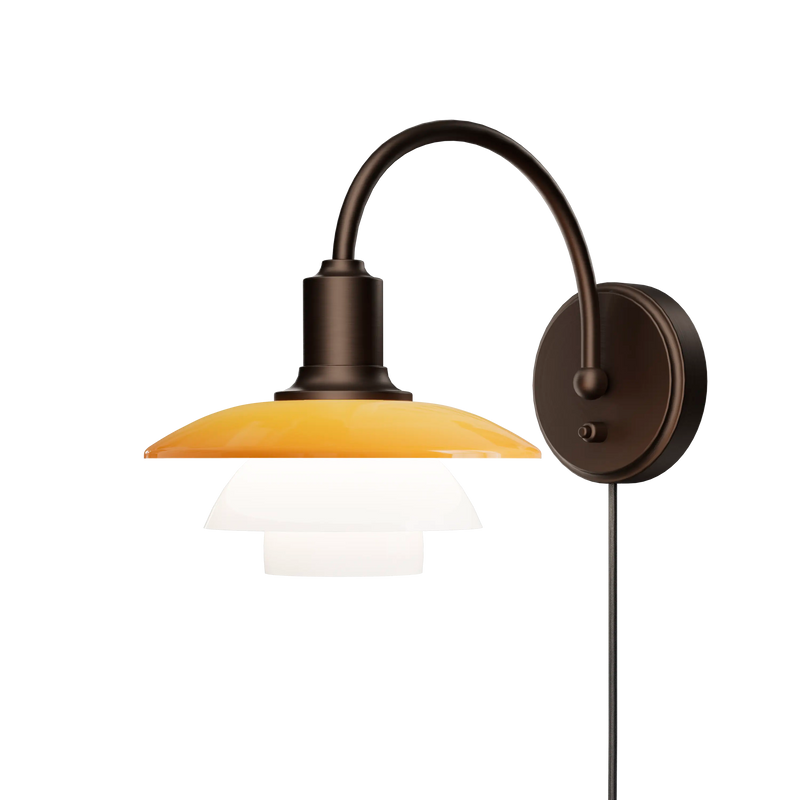 Louis Poulsen PH 2/2 Wall Lamp Centenary Edition in aged brass